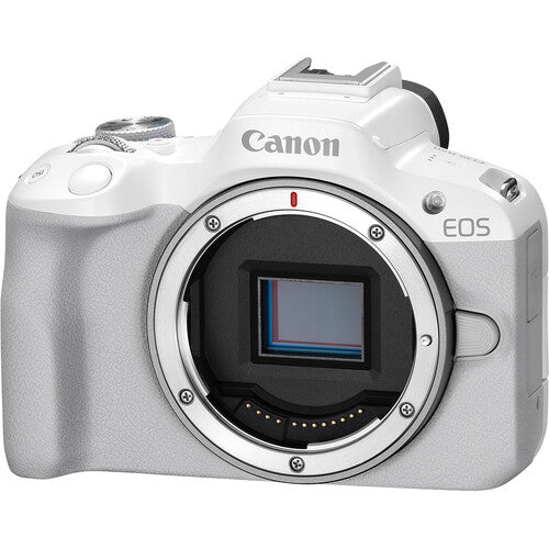 Canon EOS R50 Body with RF 18-45mm Lens (White)