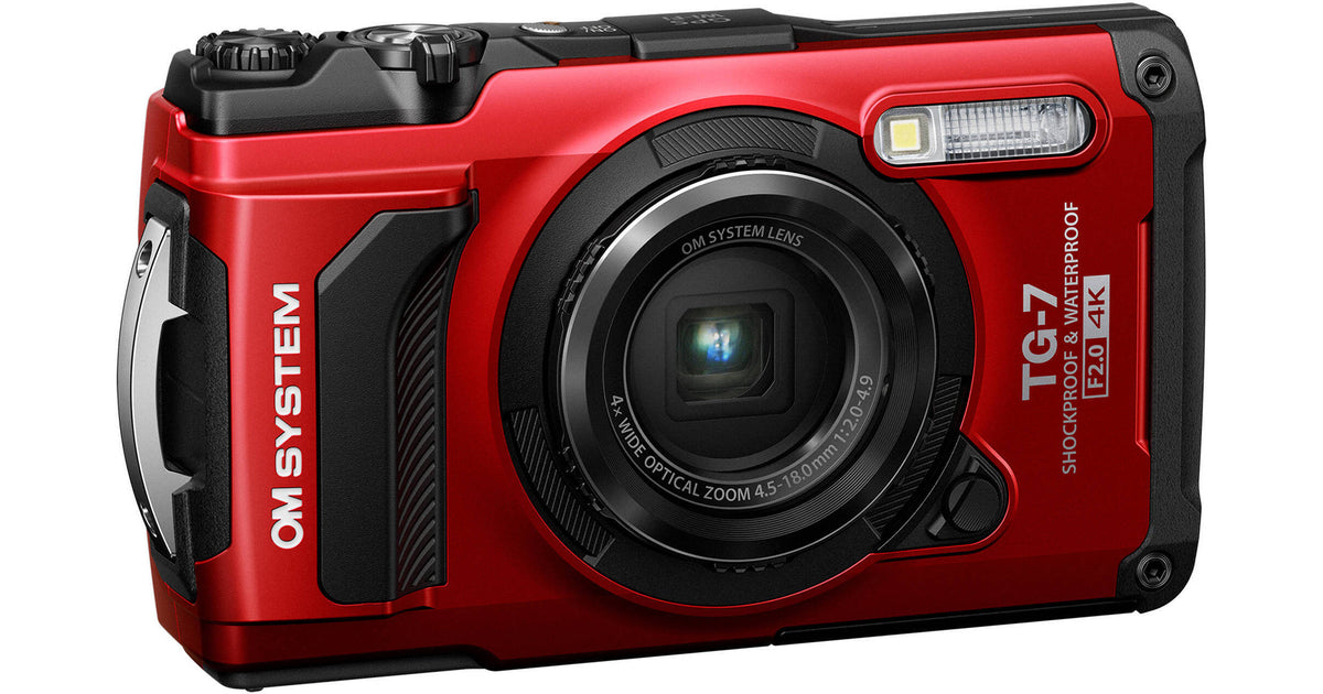 OM System Tough TG-7 Digital Camera (Red)